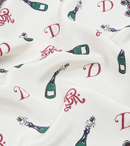 Drake's Drake’s for St. Regis Champagne Print Silk Pocket Square