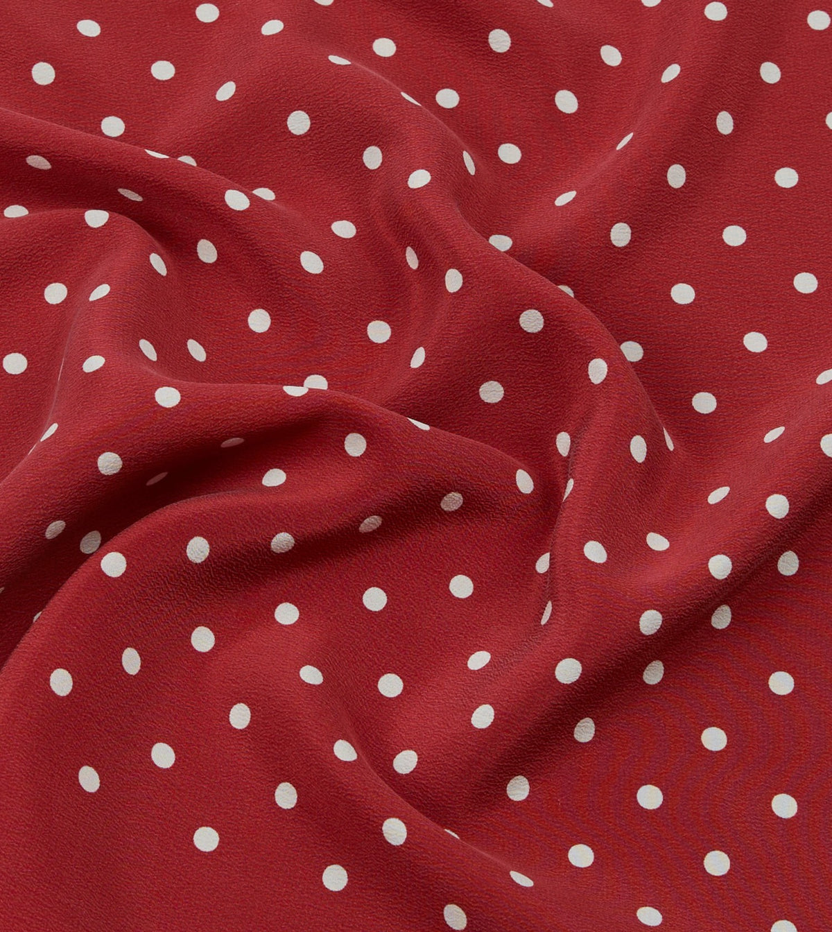 Drake's Red Polka Dot Print Silk Pocket Square