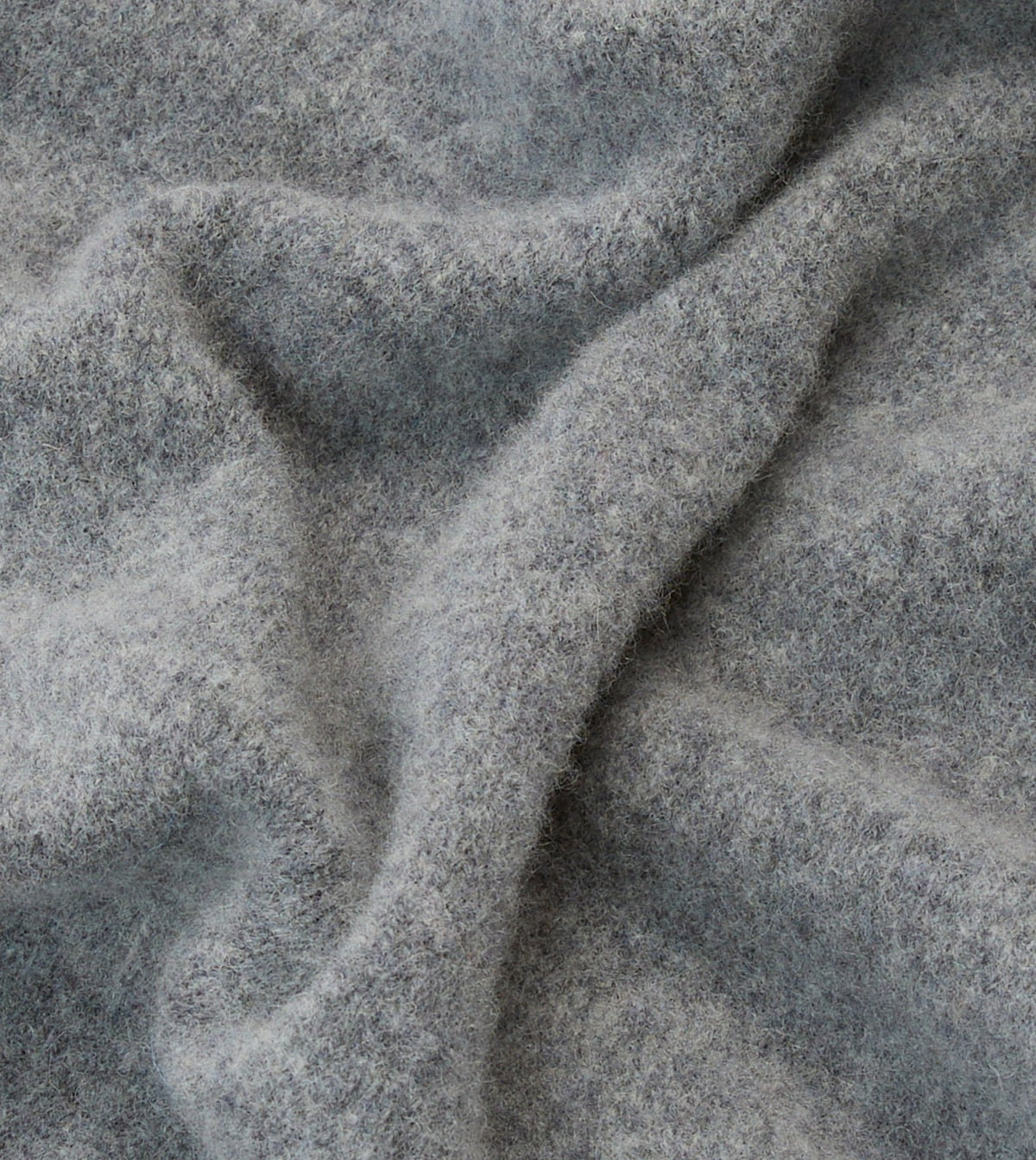 Drake's Grey Lambswool Triangle Neck Scarf