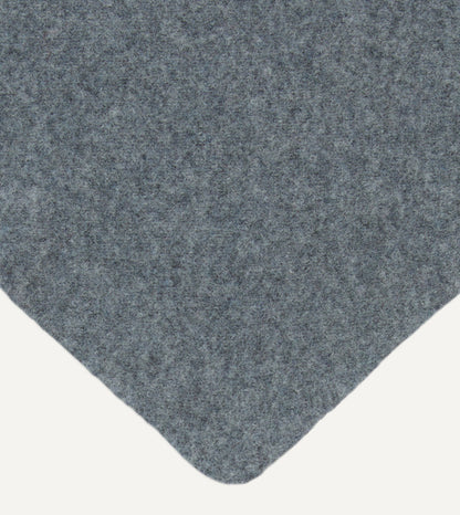 Drake's Grey Lambswool Triangle Neck Scarf