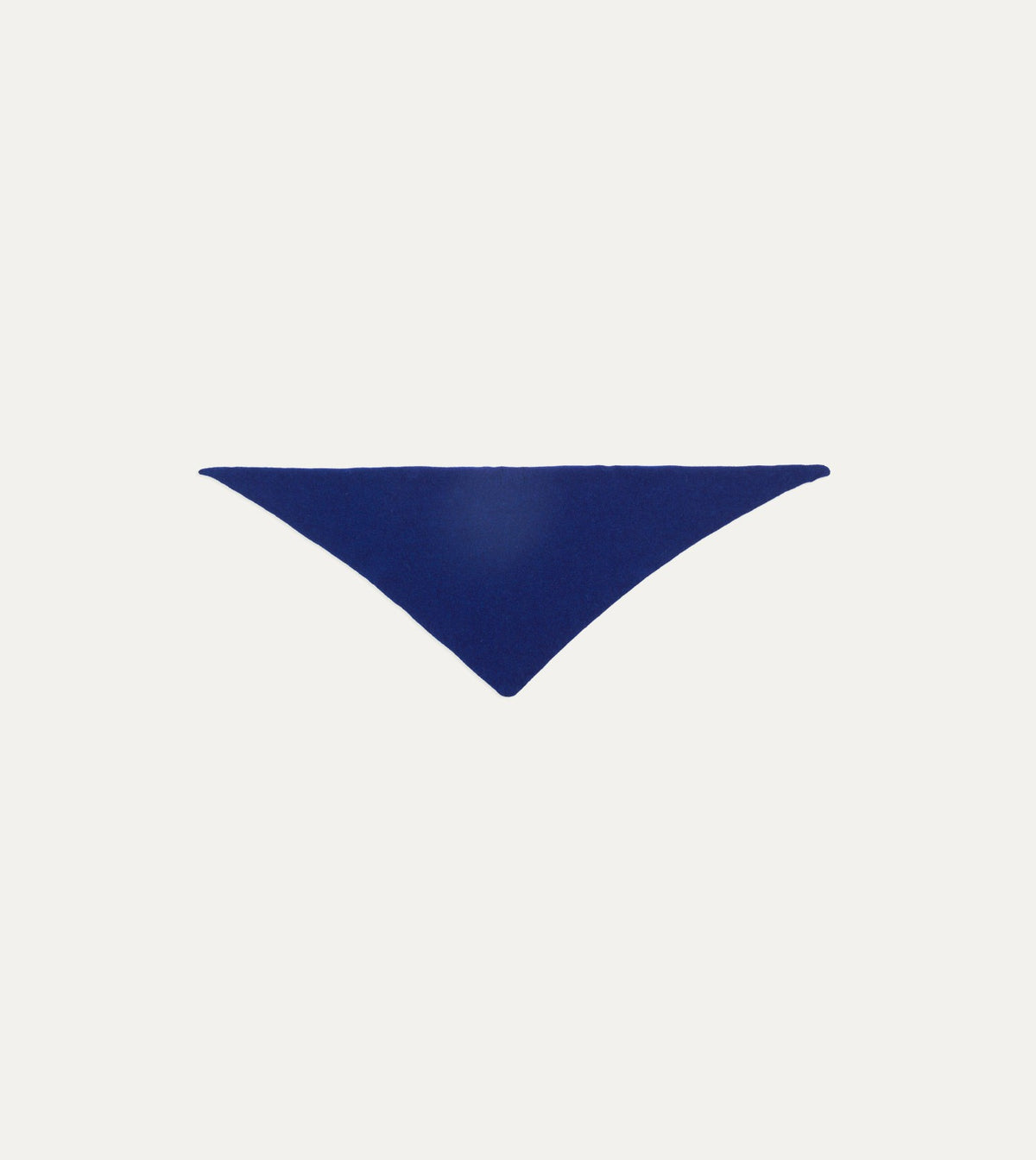 Drake's Blue Lambswool Triangle Neck Scarf
