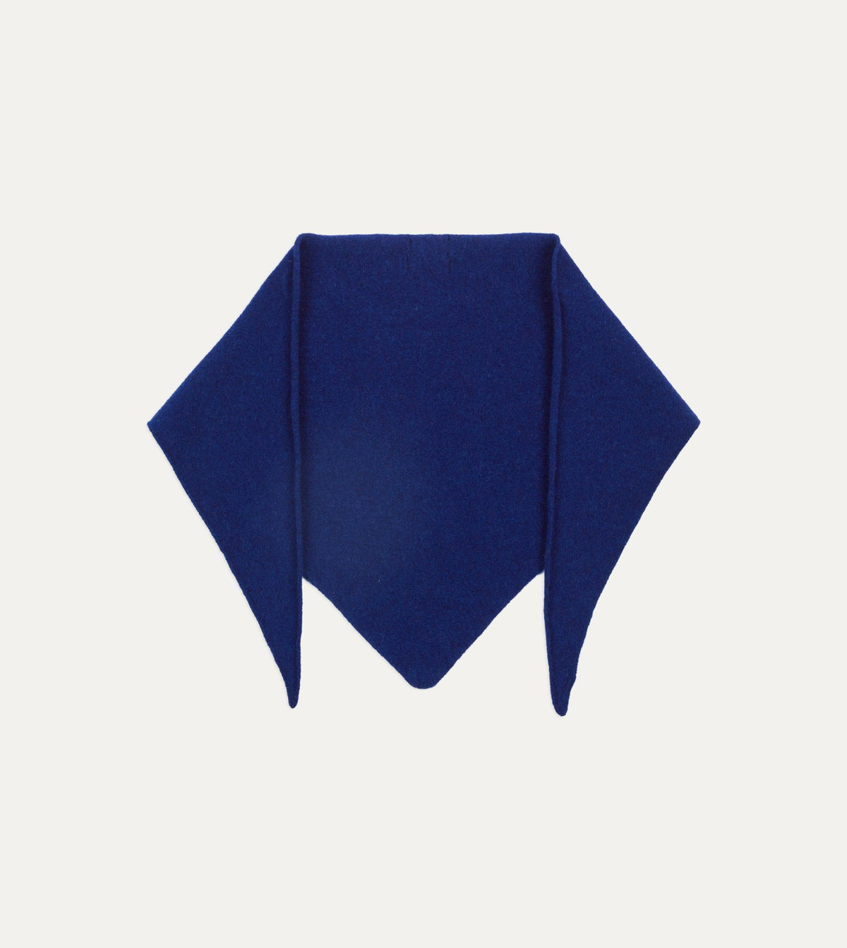 Drake's Blue Lambswool Triangle Neck Scarf