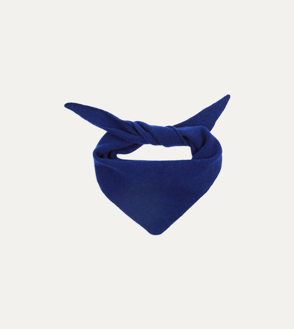 Drake's Blue Lambswool Triangle Neck Scarf