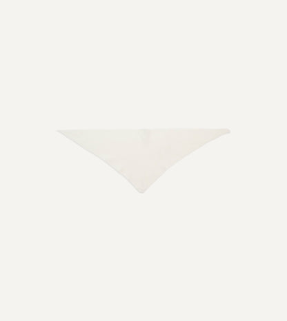 Drake's Ecru Lambswool Triangle Neck Scarf