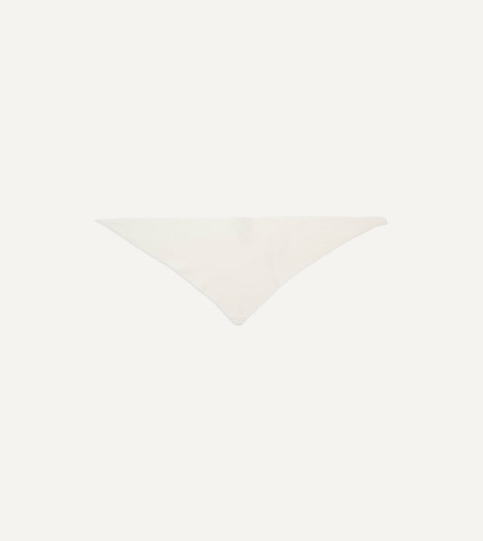 Drake's Ecru Lambswool Triangle Neck Scarf