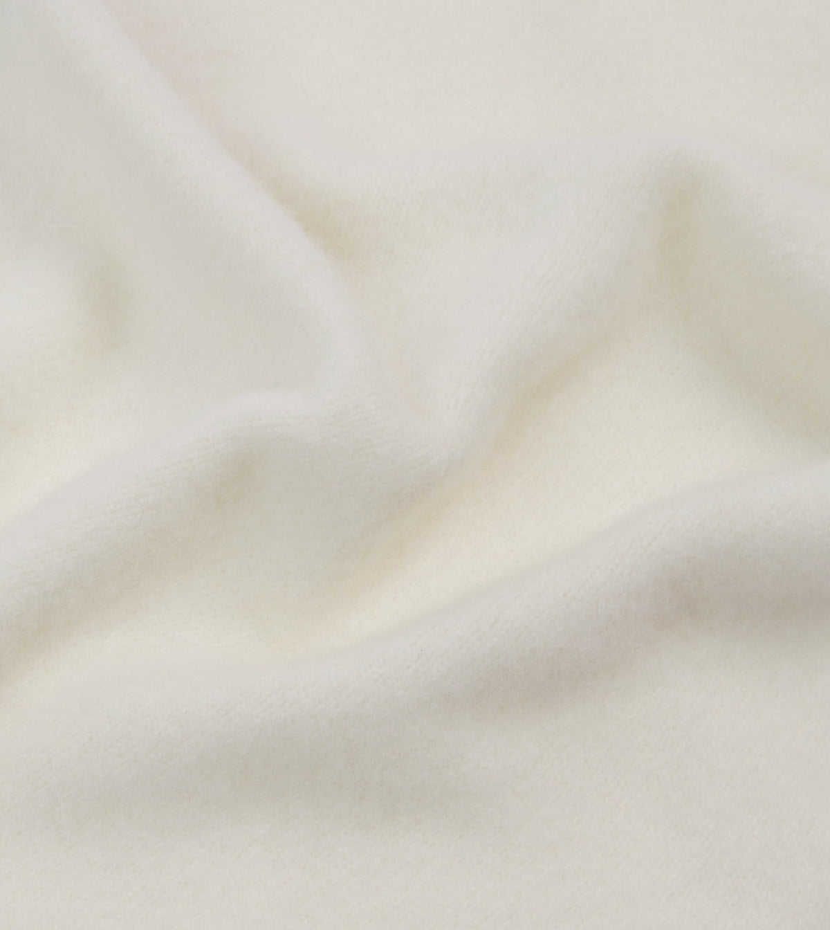Drake's Ecru Lambswool Triangle Neck Scarf