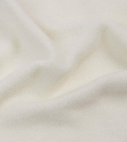 Drake's Ecru Lambswool Triangle Neck Scarf