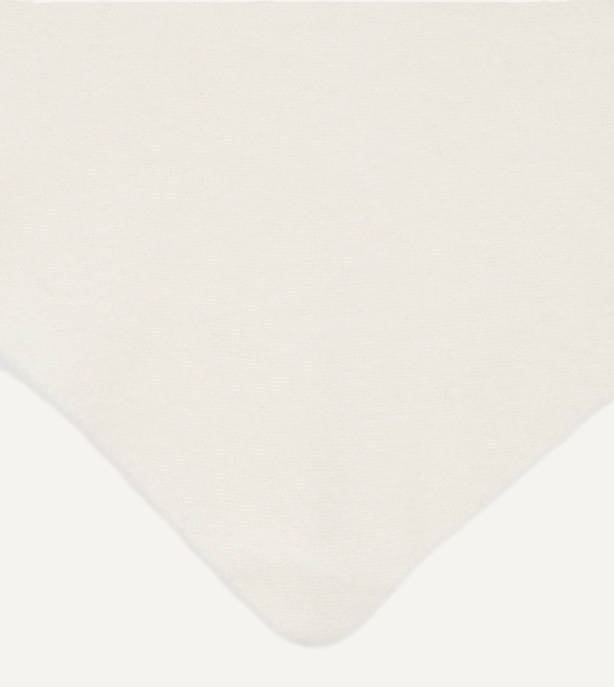 Drake's Ecru Lambswool Triangle Neck Scarf