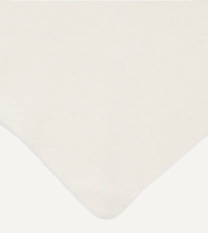 Drake's Ecru Lambswool Triangle Neck Scarf